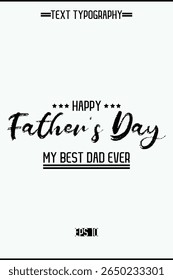 Happy Father's Day Typography Text Element Vertical Template Image