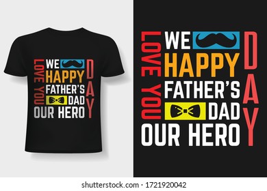Happy Fathers Day Typography Tshirt Design Stock Vector (Royalty Free ...