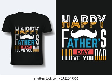 Happy Father's Day Typography T-shirt Design