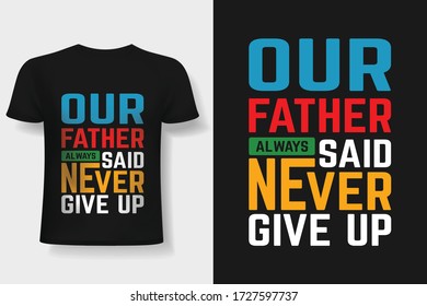 Happy Father's Day Typography T-shirt Design Vector