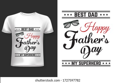 Happy Father's Day Typography T-shirt Design Vector