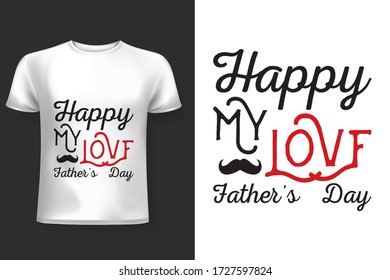 Happy Father's Day Typography T-shirt Design Vector