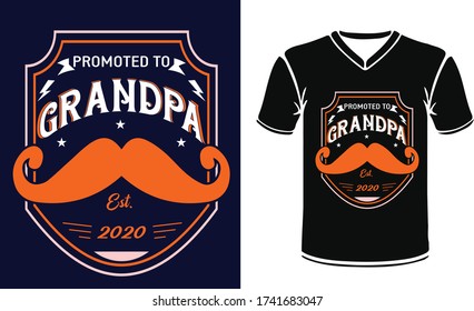 Happy Father's Day Typography T-shirt Design With Happy Father’s Day Calligraphy greeting card. Vector illustration.