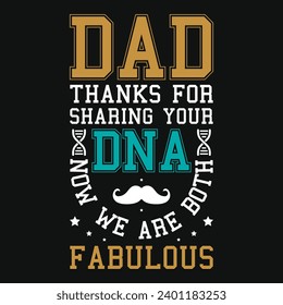Happy Father's day typography tshirt design 