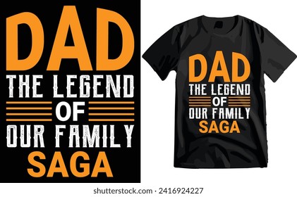 Happy Father's Day Typography T-shirt Design