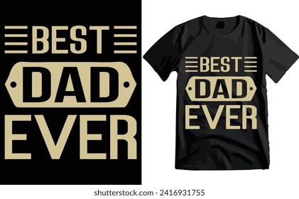 Happy Father's Day Typography T-shirt Design
