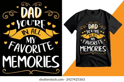 Happy Father's Day Typography T-shirt Design