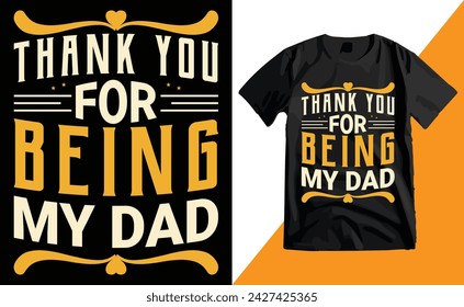 Happy Father's Day Typography T-shirt Design