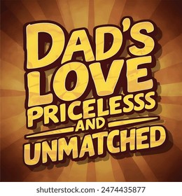 Happy Fathers day typography for tshirt poster design