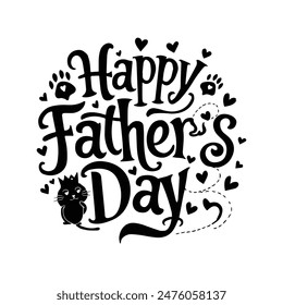 Happy fathers day typography tshirt design template, fathers day typography design