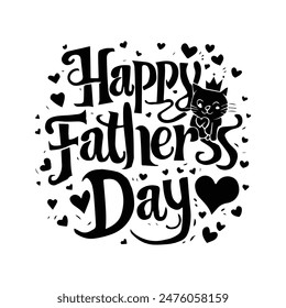 Happy fathers day typography tshirt design template, fathers day typography design