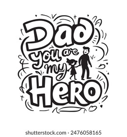 Happy fathers day typography tshirt design template, fathers day typography design
