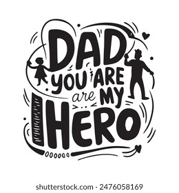 Happy fathers day typography tshirt design template, fathers day typography design