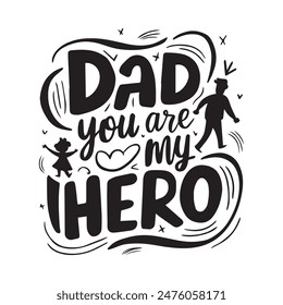 Happy fathers day typography tshirt design template, fathers day typography design