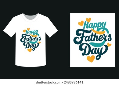Happy Father's Day Typography T-shirt Design 