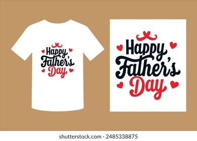 Feliz Día del Padre Tipografía Diseño de camiseta