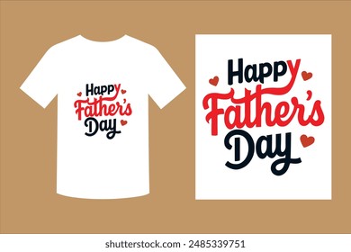 Feliz Día del Padre Tipografía Diseño de camiseta