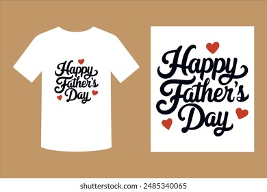 Feliz Día del Padre Tipografía Diseño de camiseta