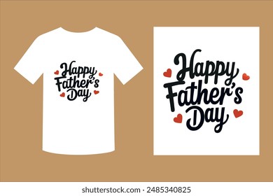 Feliz Día del Padre Tipografía Diseño de camiseta