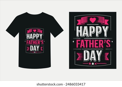 Feliz Día del Padre Tipografía Diseño de camiseta