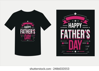 Feliz Día del Padre Tipografía Diseño de camiseta