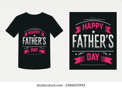 Feliz Día del Padre Tipografía Diseño de camiseta