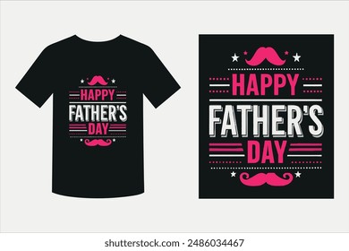 Happy Father's Day Typography T-shirt Design