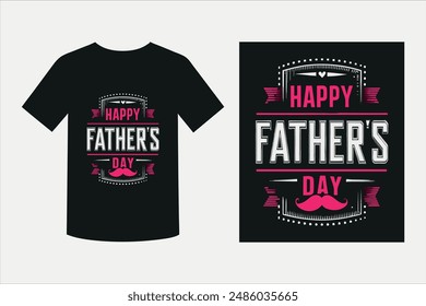 Feliz Día del Padre Tipografía Diseño de camiseta