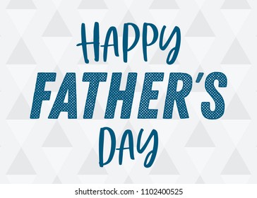 Happy Father's Day Typography Vector Text Hand Written Background for Posters, Flyers, Invitations, Social Media, Prints