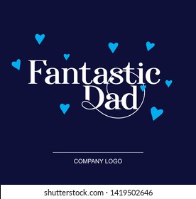 happy father's day typography - vector