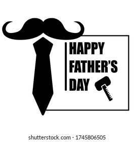 Happy Father's Day Typography Vector Text Hand Written Background for Posters, Flyers, Invitations, Social Media, Prints