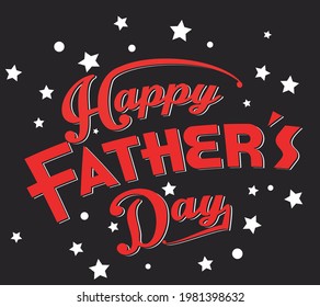 Happy Father's day typography vector