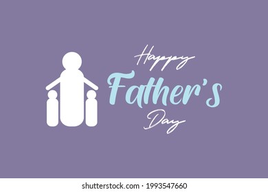 Happy Father's Day typography vector design.  Father's day symbols. Relationship vector illustration.  