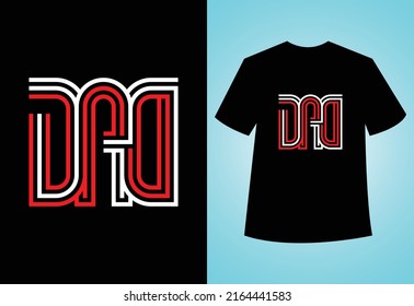 Happy Father's Day, Typography Vector Dad T-shirt Design.