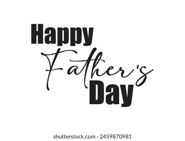 Happy Fathers Day typography vector. Father's day sale promotion calligraphy Vector illustration