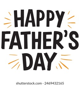 Happy Father's Day typography in vector form