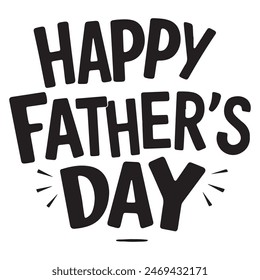 Happy Father's Day typography in vector form