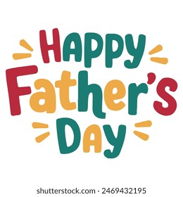 Happy Father's Day typography in vector form