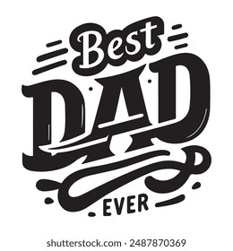 Feliz día del padre tipografía Ilustración vectorial