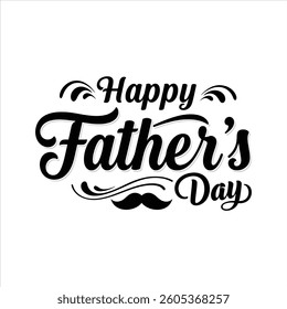 Happy Father's Day typography vector greeting card design