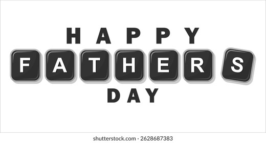 Happy Father's Day Typography, Vector Text Effects, perfect for greeting cards, t-shirts, and creative design projects.