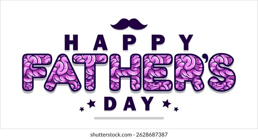Happy Father's Day Typography, Vector Text Effects, perfect for greeting cards, t-shirts, and creative design projects.