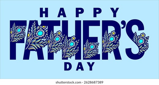 Happy Father's Day Typography, Vector Text Effects, perfect for greeting cards, t-shirts, and creative design projects.