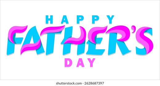 Happy Father's Day Typography, Vector Text Effects, perfect for greeting cards, t-shirts, and creative design projects.
