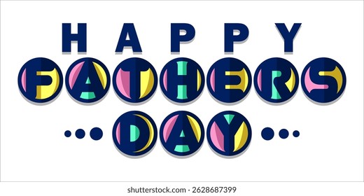 Happy Father's Day Typography, Vector Text Effects, perfect for greeting cards, t-shirts, and creative design projects.