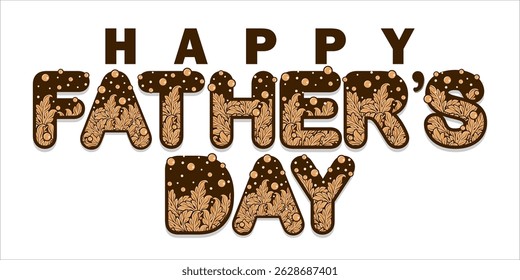 Happy Father's Day Typography, Vector Text Effects, perfect for greeting cards, t-shirts, and creative design projects.
