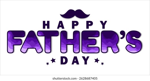 Happy Father's Day Typography, Vector Text Effects, perfect for greeting cards, t-shirts, and creative design projects.