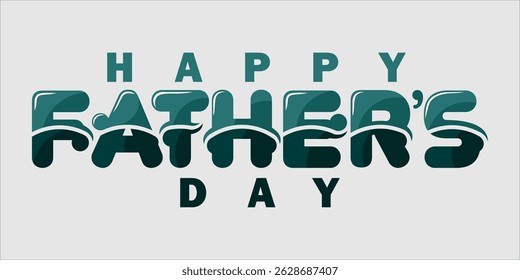 Happy Father's Day Typography, Vector Text Effects, perfect for greeting cards, t-shirts, and creative design projects.