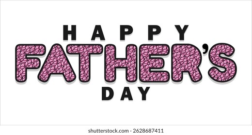 Happy Father's Day Typography, Vector Text Effects, perfect for greeting cards, t-shirts, and creative design projects.