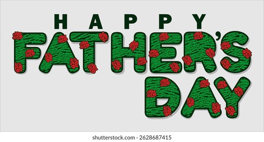 Happy Father's Day Typography, Vector Text Effects, perfect for greeting cards, t-shirts, and creative design projects.